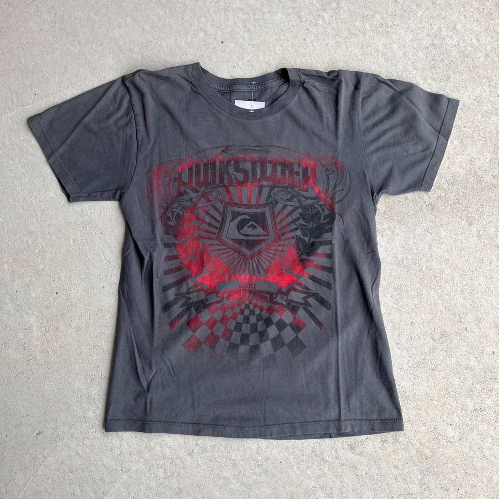 Quiksilver Dark Gray Crew Neck Tee